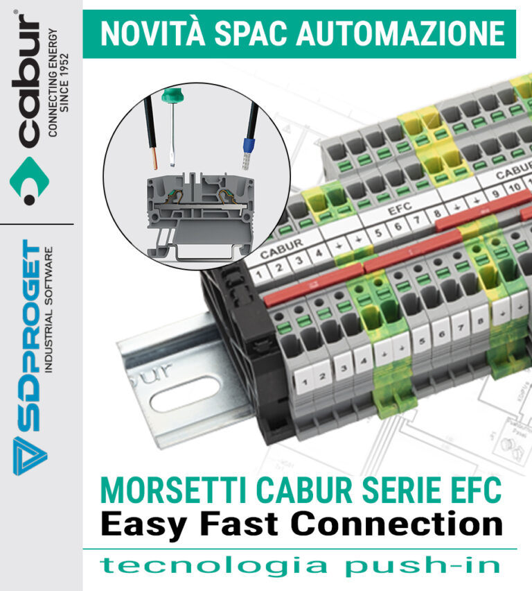 Novità SPAC Automazione: disponibili i morsetti EFC Cabur con l’ultimo aggiornamento